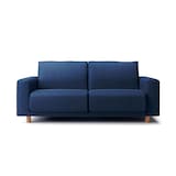 綿デニムソファ本体・２．５シーター・ウレタン・ポケットコイル用カバー／ブルー