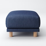 綿デニムソファ本体・オットマン・ウレタン・ポケットコイル用カバー／ブルー