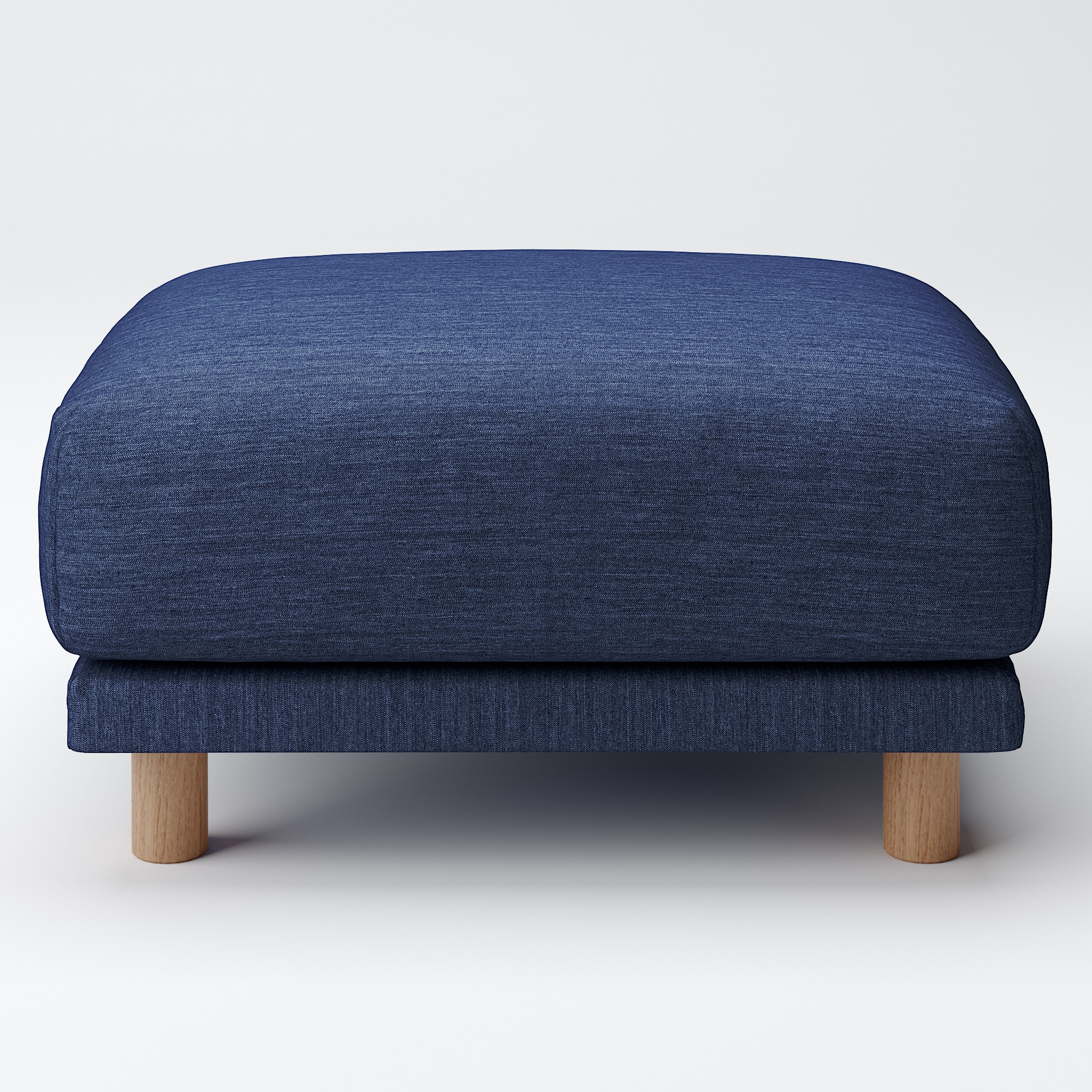 綿デニムソファ本体・オットマン・ウレタン・ポケットコイル用カバー／ブルー