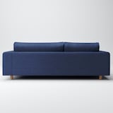 綿デニムソファ本体３シーターフェザーポケットコイルカウチタイプ右用カバー／ブルー