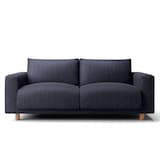 綿デニムソファ本体・２．５シーター・フェザー・ポケットコイル用カバー／ネイビー