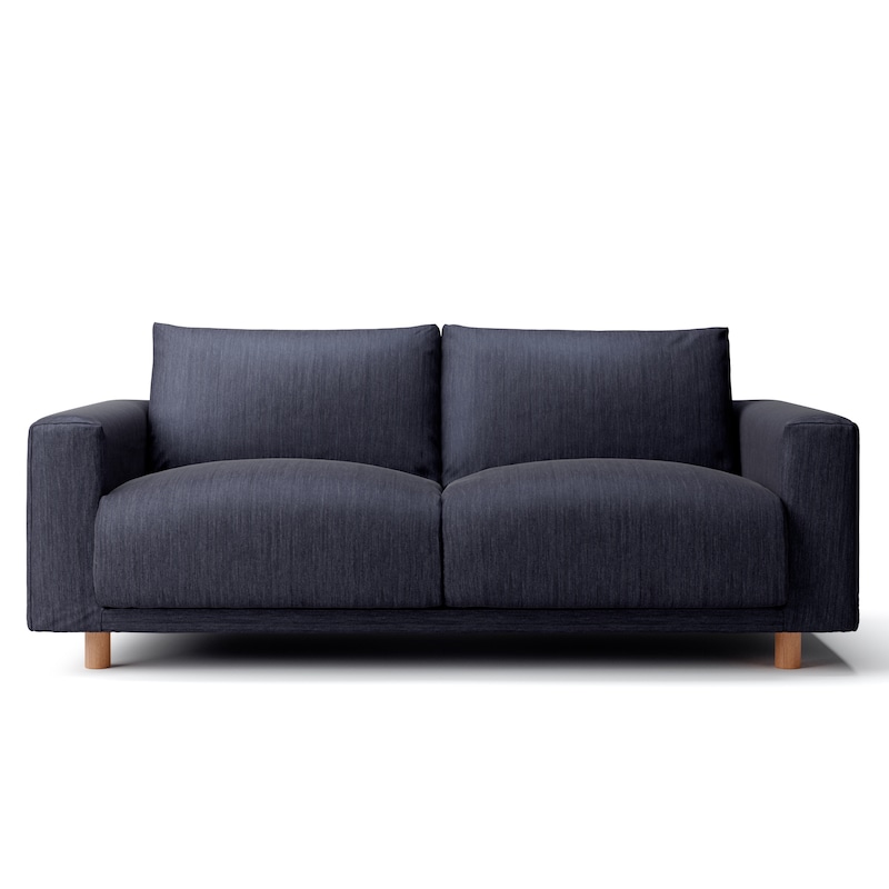 綿デニムソファ本体・2．5シーター・フェザー・ポケットコイル用  