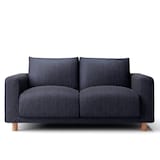 綿デニムソファ本体・２シーター・フェザー・ポケットコイル用カバー／ネイビー