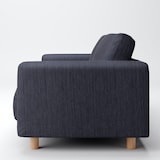 綿デニムソファ本体・２シーター・フェザー・ポケットコイル用カバー／ネイビー