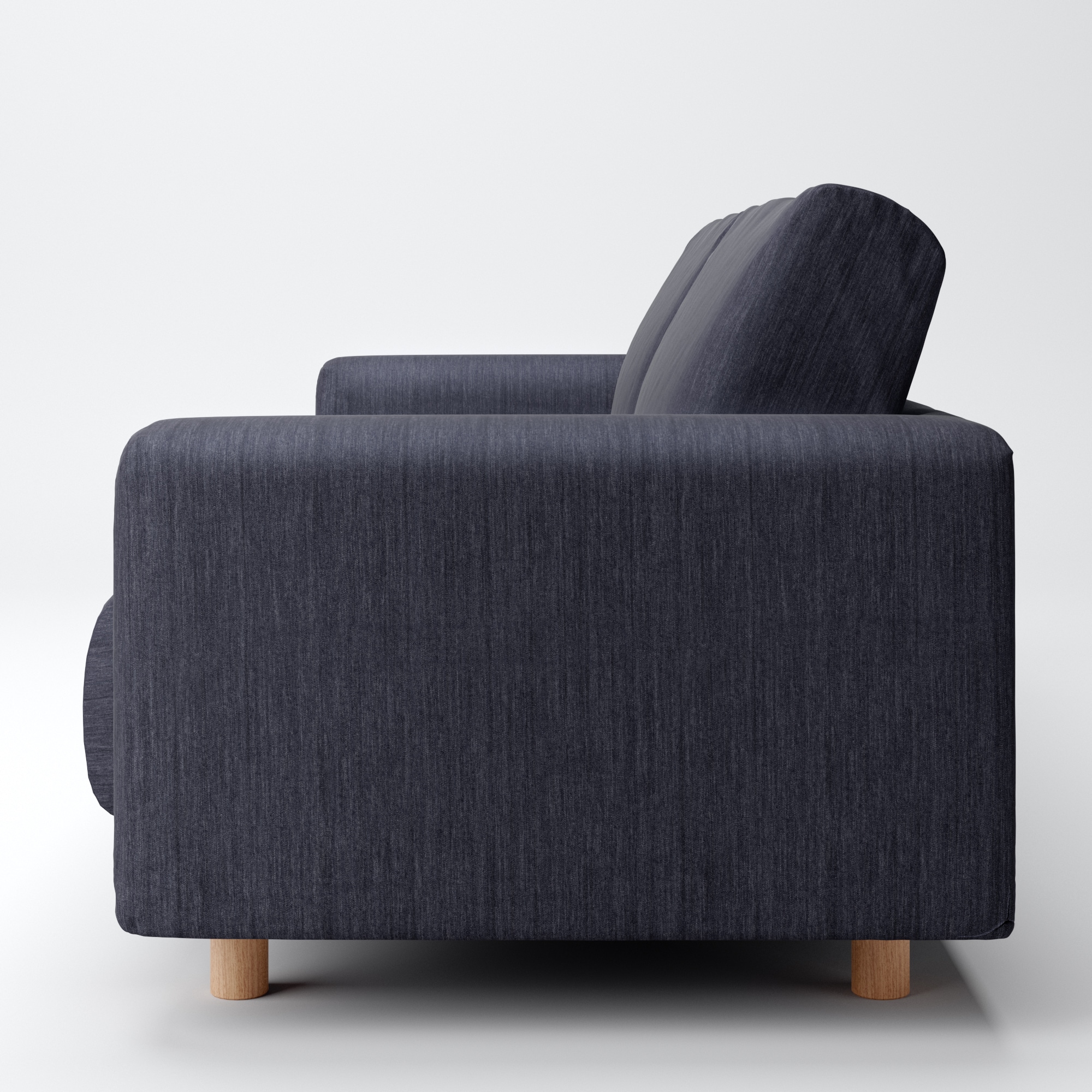 綿デニムソファ本体・3シーター・ウレタン・ポケットコイル用カバー