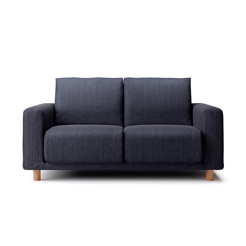 綿デニムソファ本体・2シーター・ウレタン・ポケットコイル用カバー  