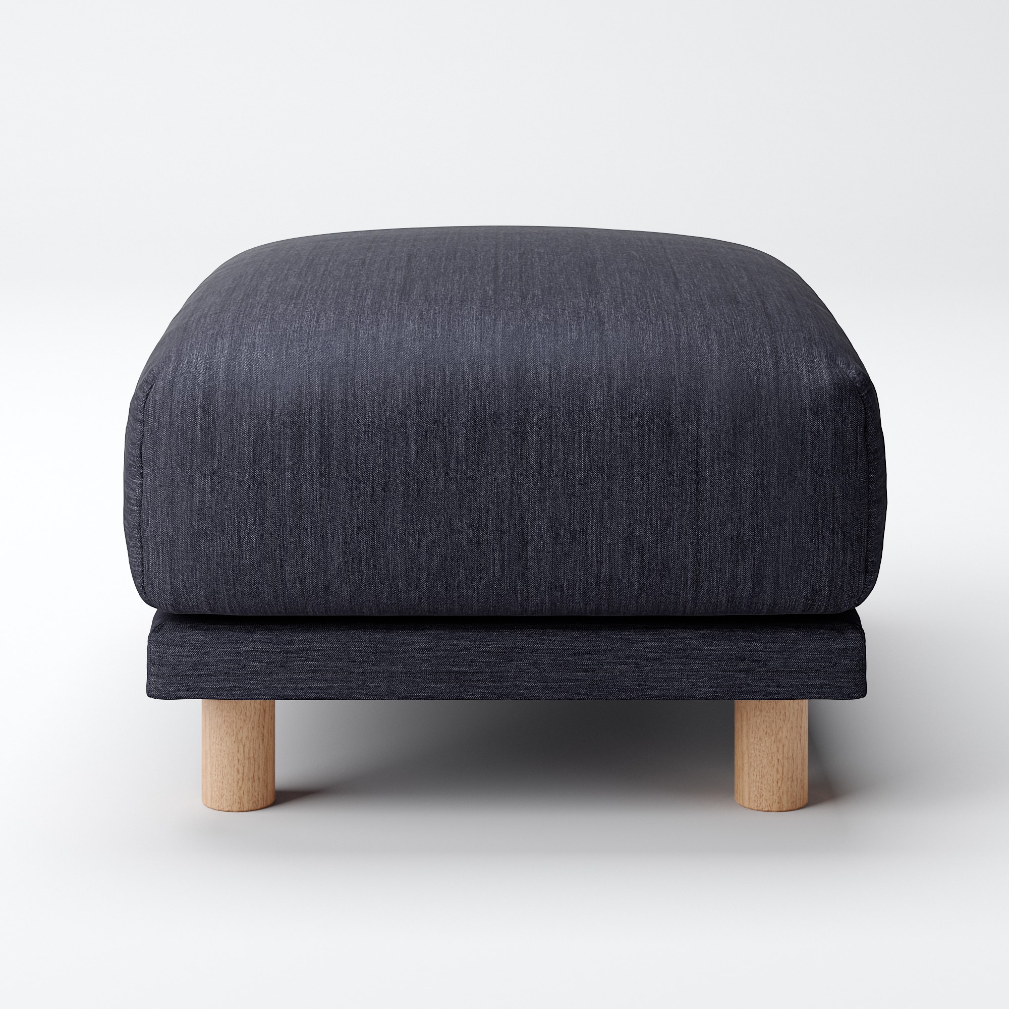 綿デニムソファ本体・オットマン・ウレタン・ポケットコイル用カバー／ネイビー