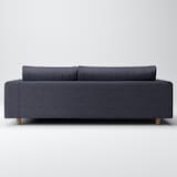 綿デニムソファ本体３シーターフェザーポケットコイルカウチタイプ左用カバーネイビー