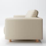 綿シェニールソファ本体・３シーター・フェザーポケットコイル用カバー／ライトグレー