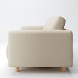 綿シェニールソファ本体２．５シーターフェザーポケットコイル用カバー／ライトグレー