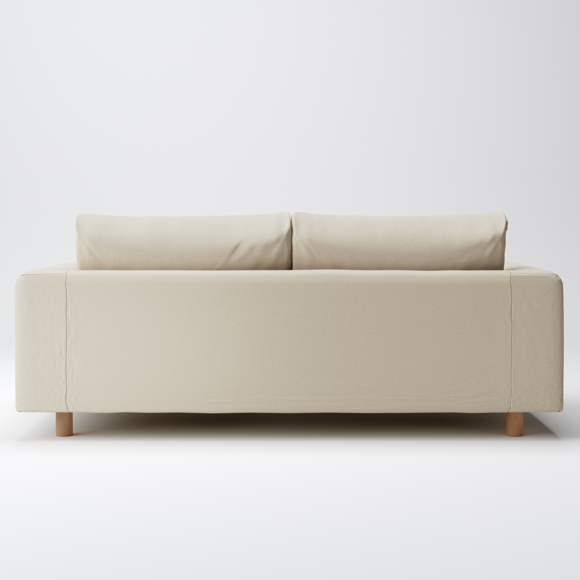 綿シェニールソファ本体２．５シーターフェザーポケットコイル用カバー／ライトグレー