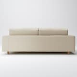 綿シェニールソファ本体・３シーター・ウレタンポケットコイル用カバー／ライトグレー