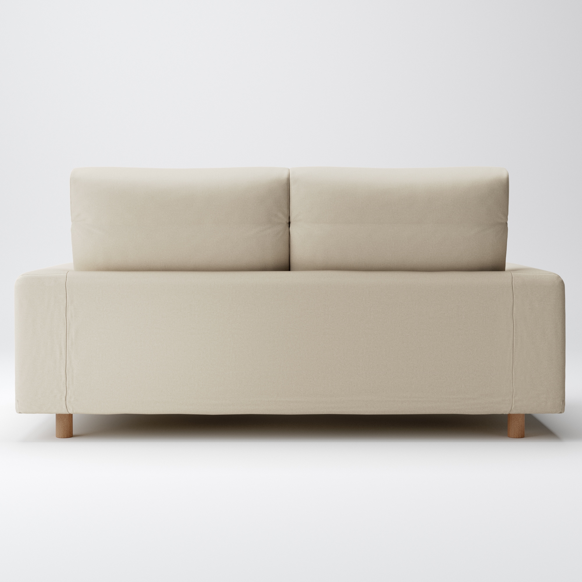 綿シェニールソファ本体２．５Ｓフェザーポケットコイルハイバック用カバー／Ｌグレー