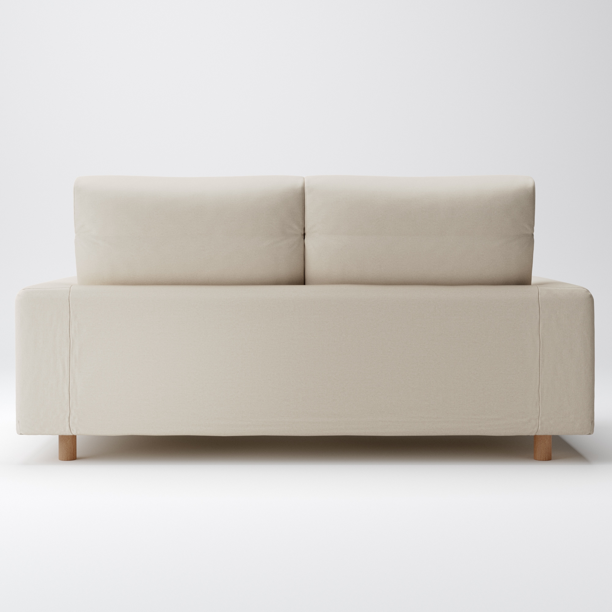 麻綿平織ソファ本体２．５シーターフェザーポケットコイルハイバックタイプカバー生成