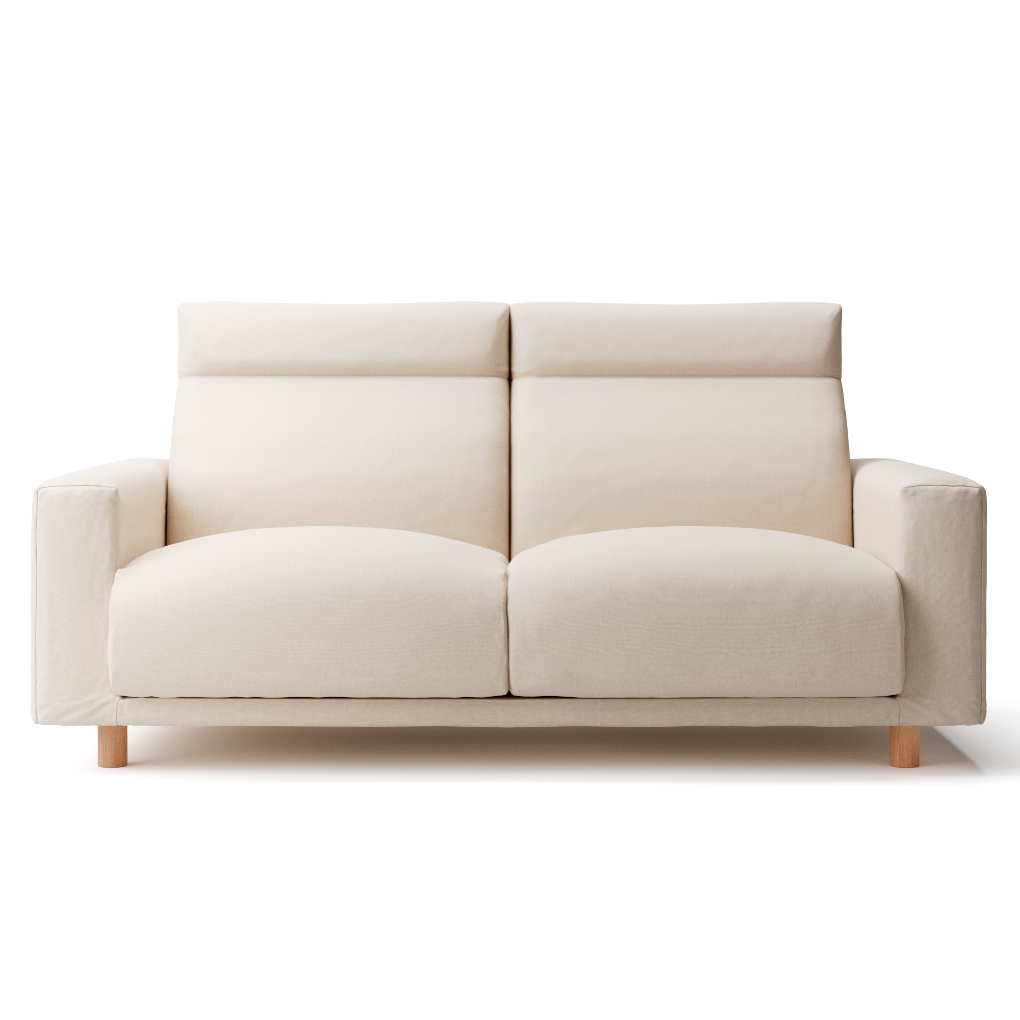 麻綿平織ソファ本体２．５シーターフェザーポケットコイルハイバックタイプカバー生成