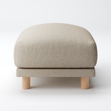 綿太番手ソファ本体オットマン・フェザー・ポケットコイル用カバー／ベージュ