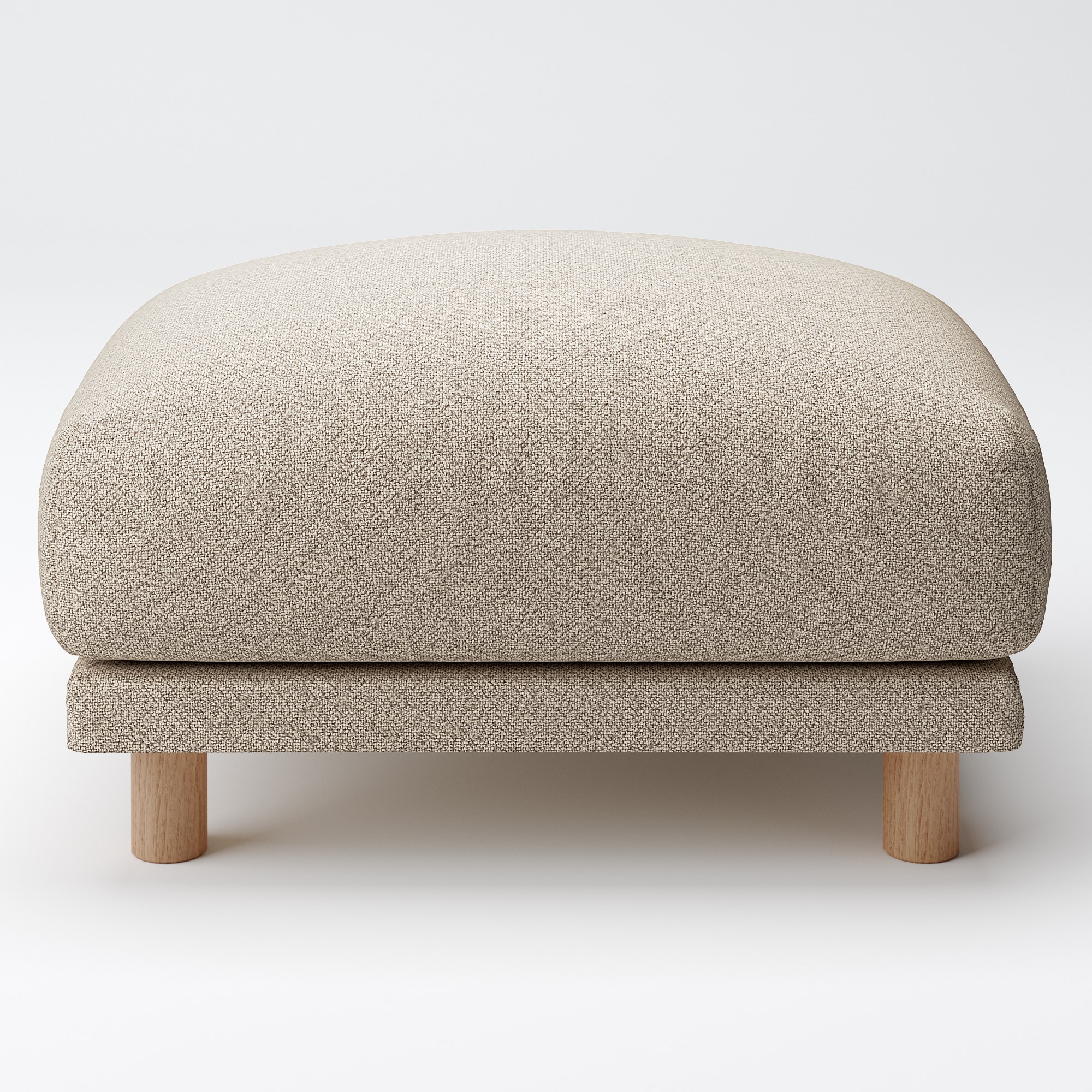 綿太番手ソファ本体オットマン・フェザー・ポケットコイル用カバー／ベージュ