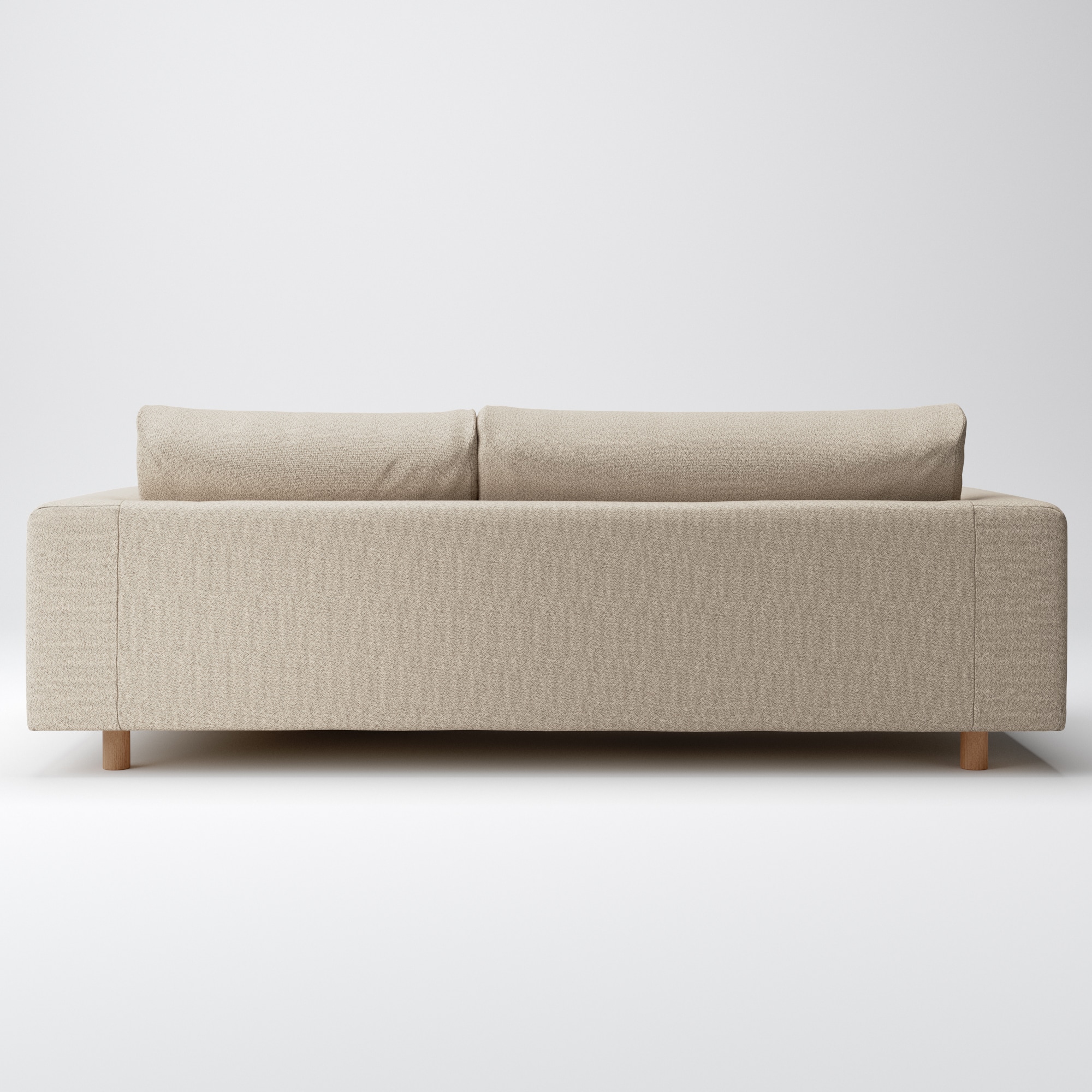 綿太番手ソファ本体・３シーターフェザーポケットコイルカウチタイプ左用カバー／ＢＥ