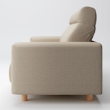 綿太番手ソファ本体２．５シーターフェザーポケットコイルハイバックカバー／ベージュ