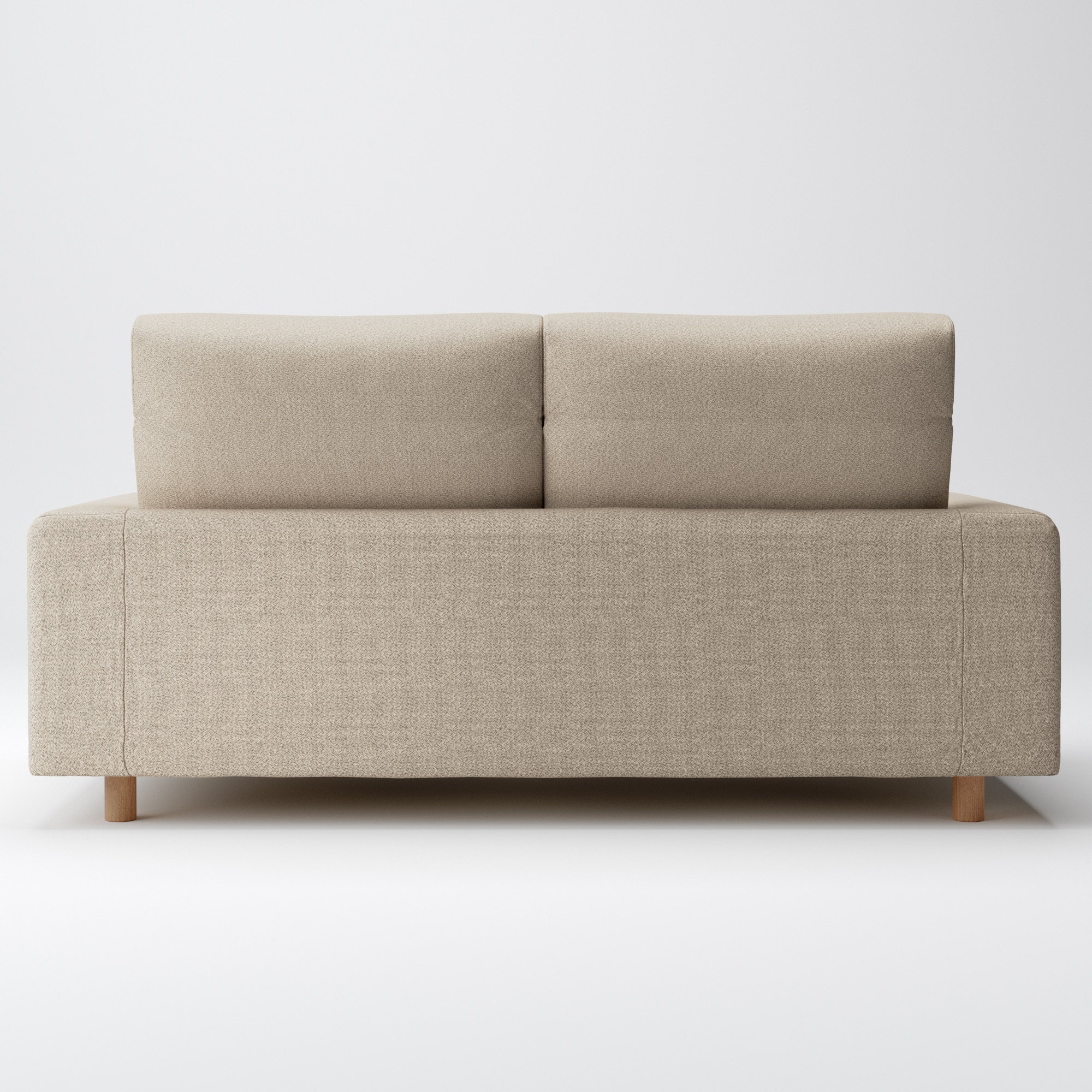 綿太番手ソファ本体２．５シーターフェザーポケットコイルハイバックカバー／ベージュ