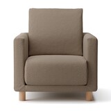 綿太番手ソファ本体・１シーター・ウレタンポケットコイル用カバー／ブラウン