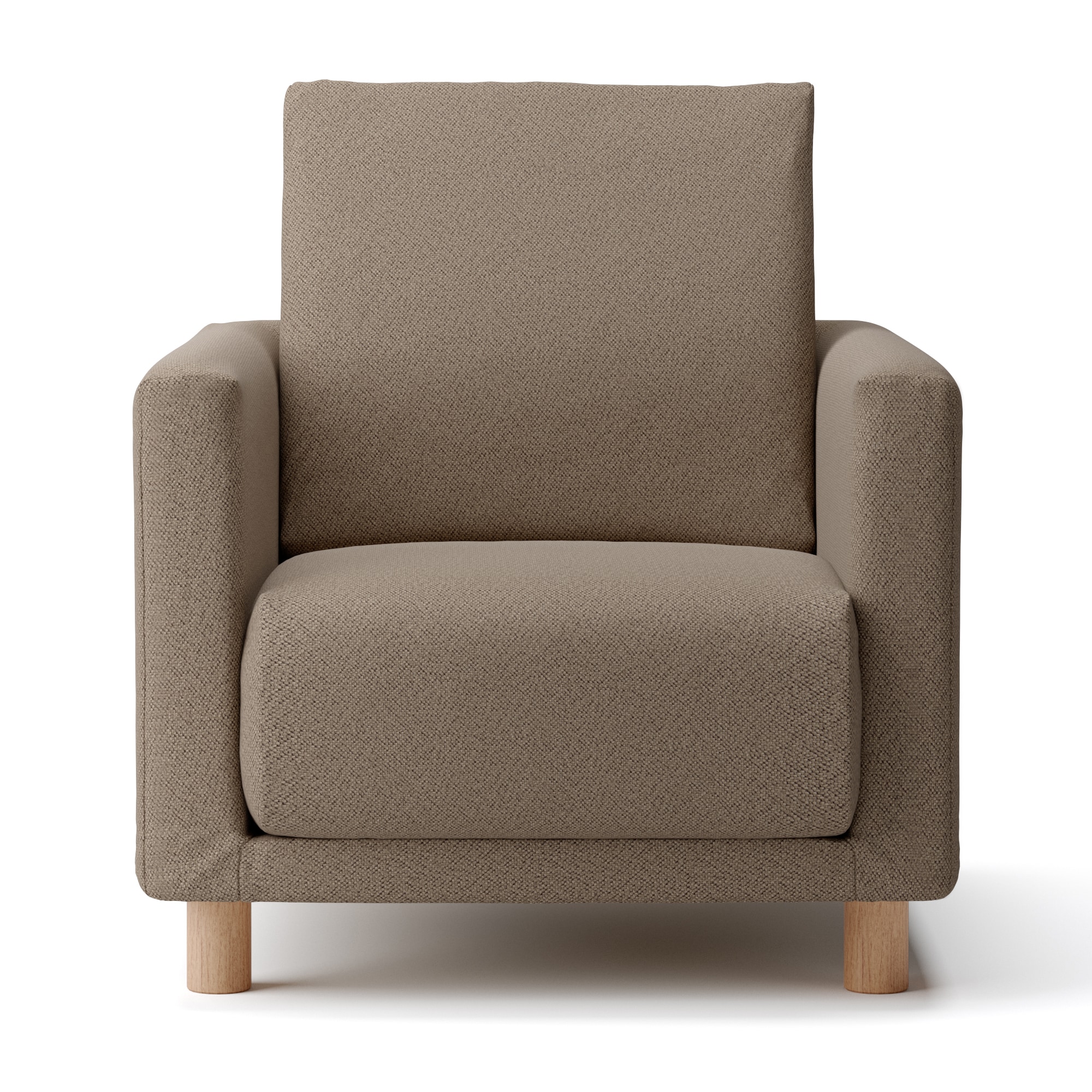 綿太番手ソファ本体・１シーター・ウレタンポケットコイル用カバー／ブラウン