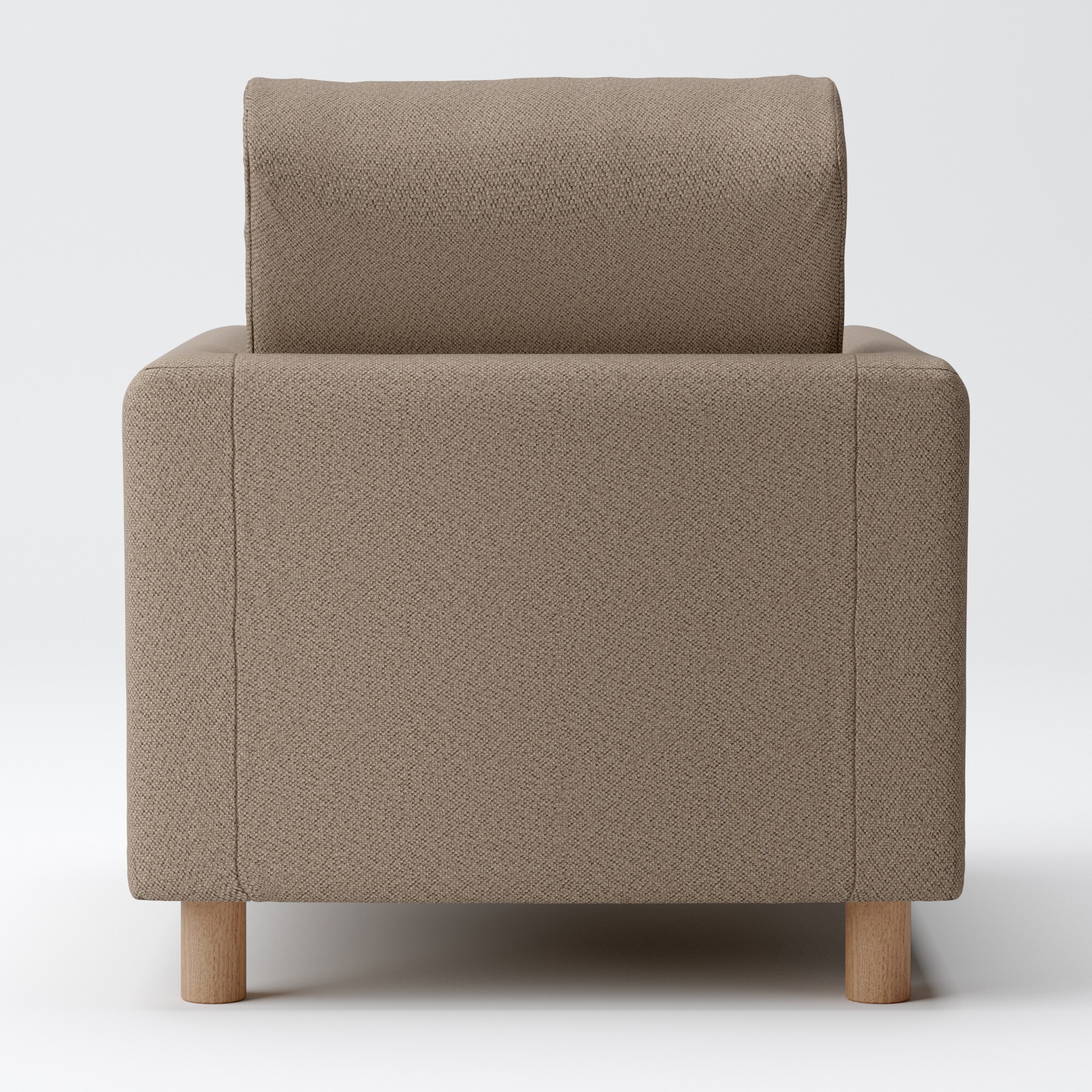 綿太番手ソファ本体・１シーター・ウレタンポケットコイル用カバー／ブラウン