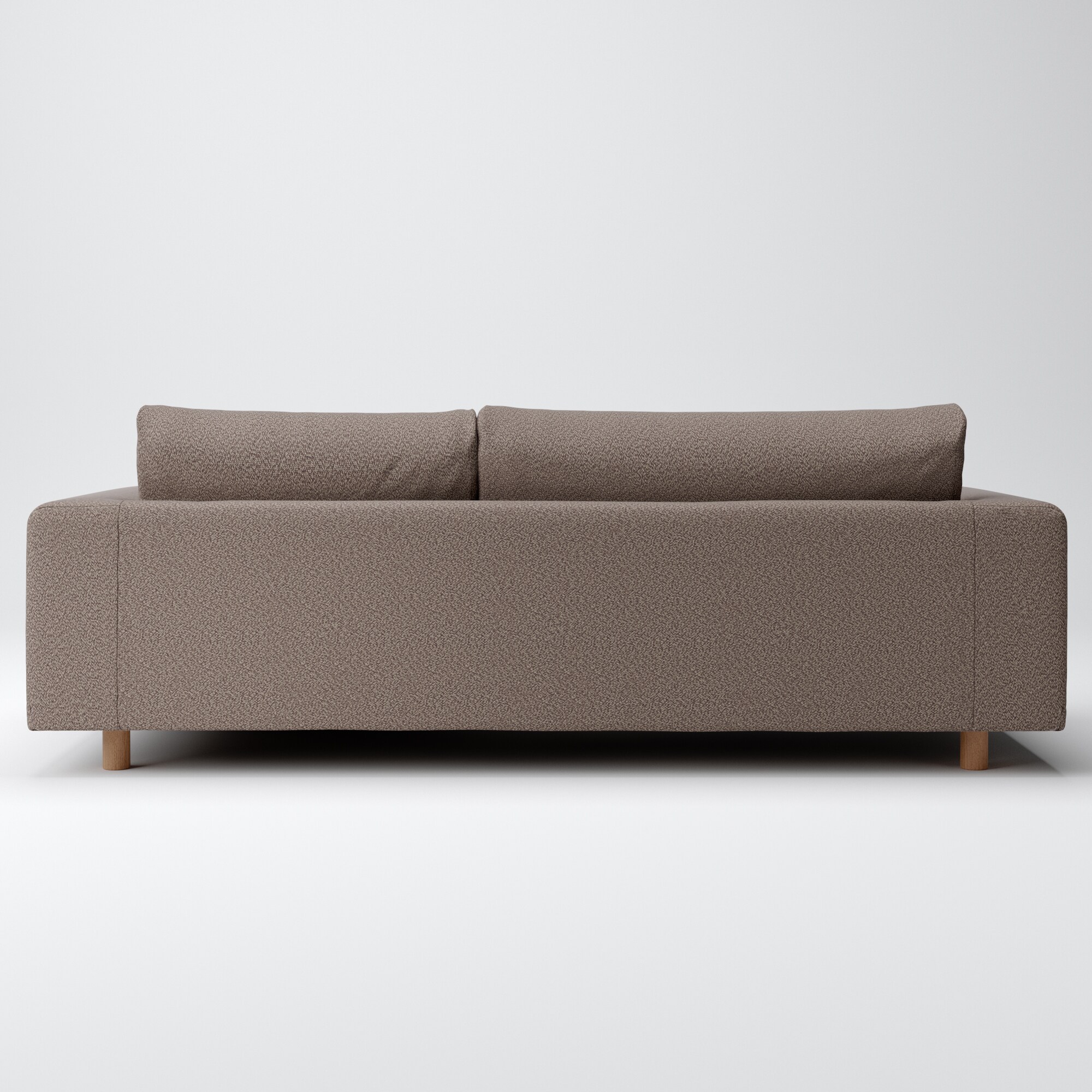 無印良品　カウチソファ　ダークブラウン　未使用カバー付き 綿太番手ソファ本体3シーターフェザーポケットコイルカウチタイプ左用