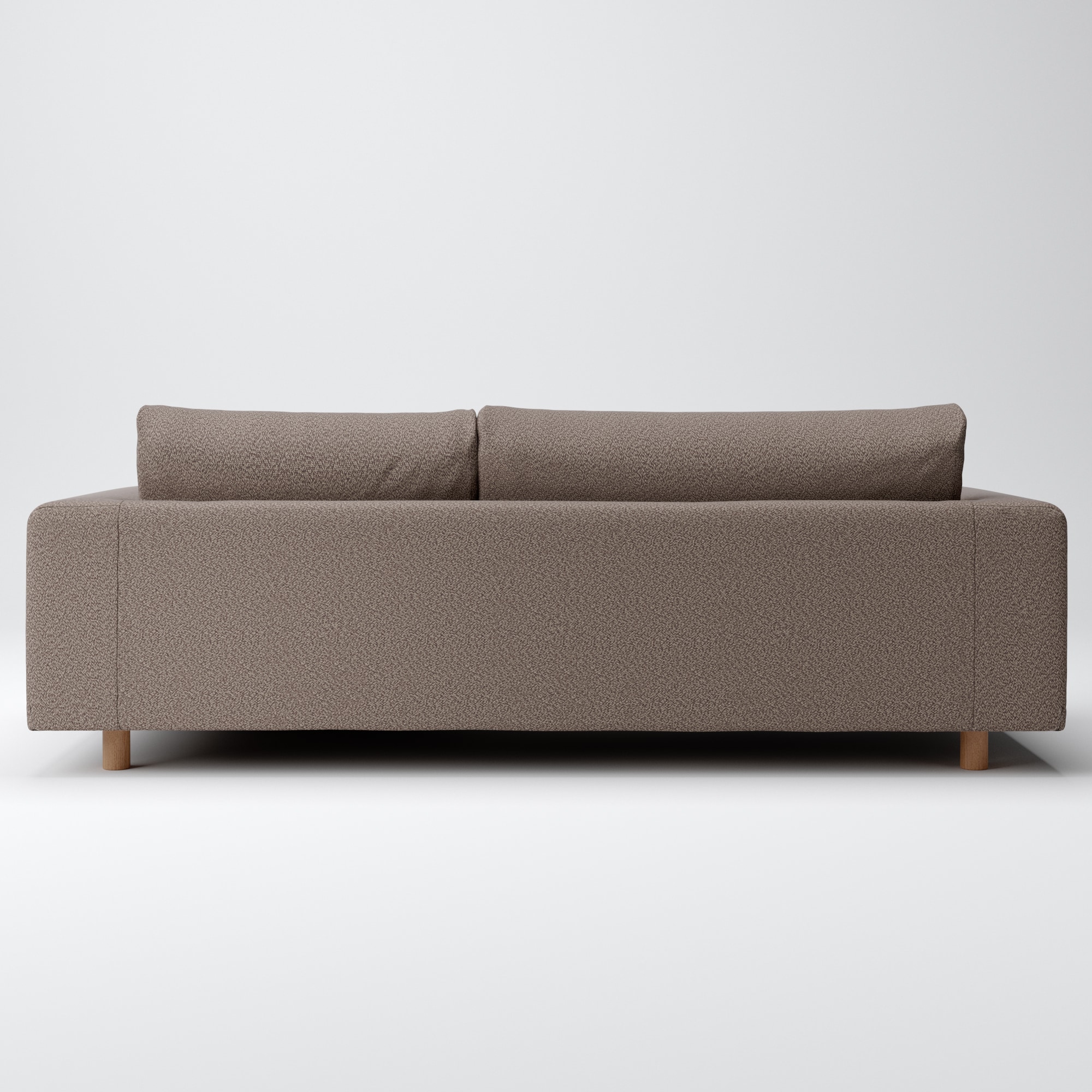 綿太番手ソファ本体３シーターフェザーポケットコイルカウチタイプ左用カバーＤＢＲ