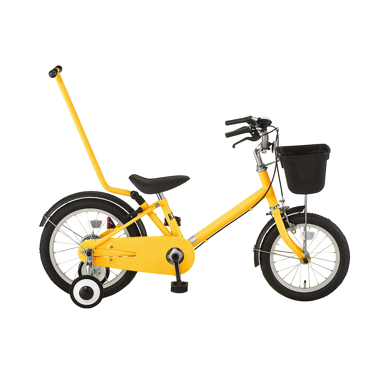 １６型幼児用自転車・押し棒付き イエロー | 三輪車・こども自転車 通販 | 無印良品