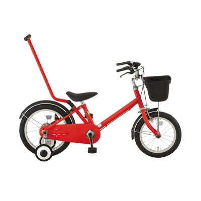 １６型幼児用自転車・押し棒付き レッド  三輪車・こども自転車 通販 