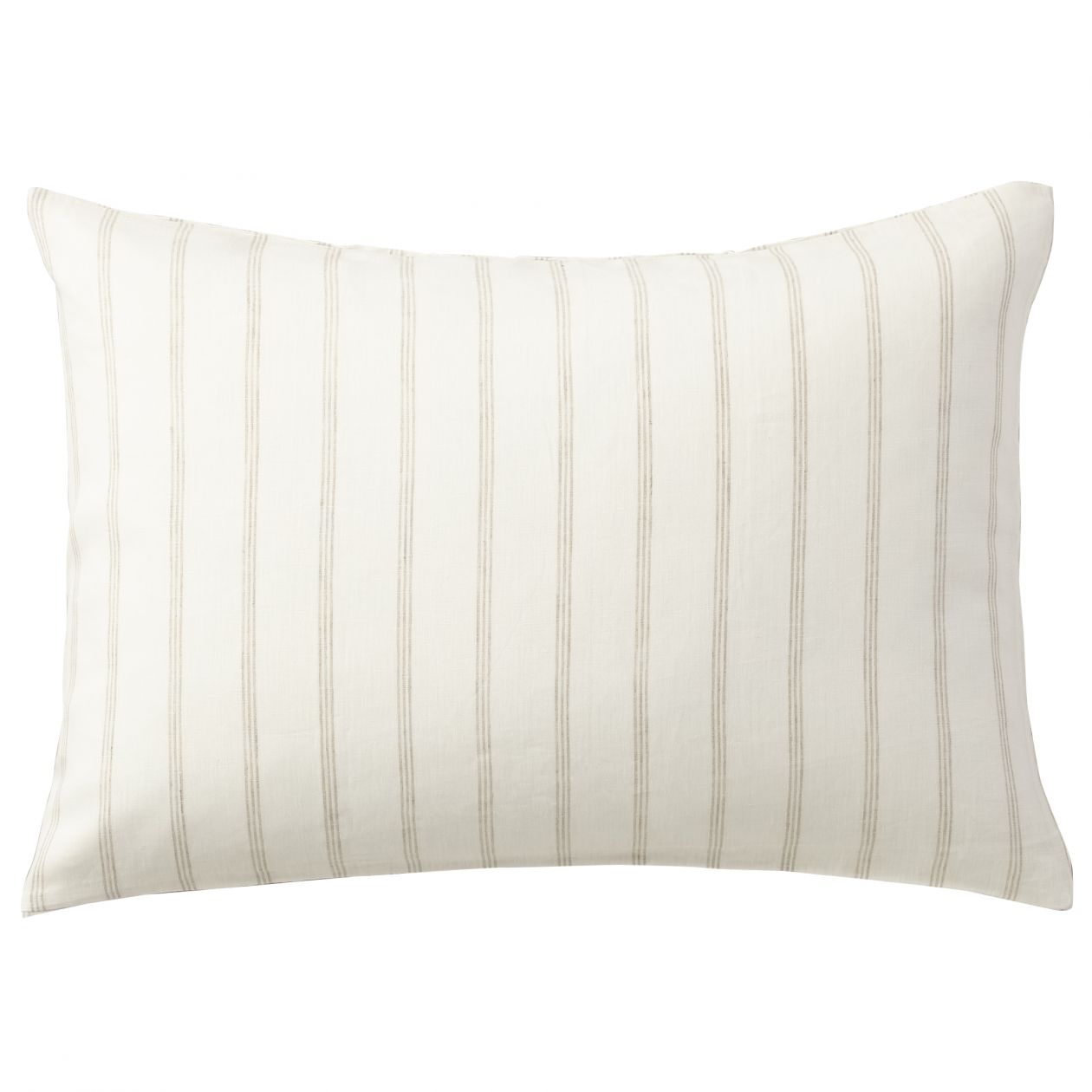 麻平織まくらカバー オフ白ランダムストライプ ４３ ６３ｃｍ用 素材で選ぶ 布団 寝具 通販 無印良品