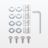 スチールユニットシェルフバックパネル・小・ライトグレー