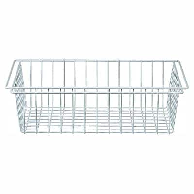 スチールユニットシェルフ・追加用ワイヤーバスケット・ライトグレー