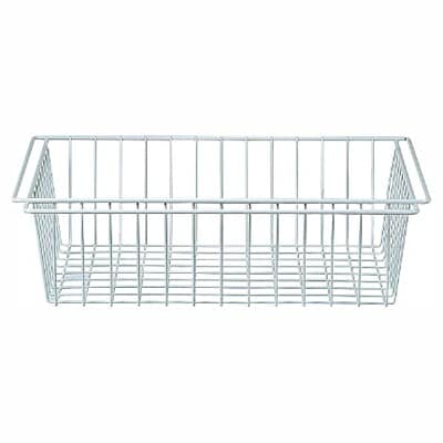 無印良品 スチールユニットシェルフ ワイド 中 ライトグレー ワイヤーバスケット スチールユニットシェルフ・追加用ワイヤーバスケット・ライトグレー
