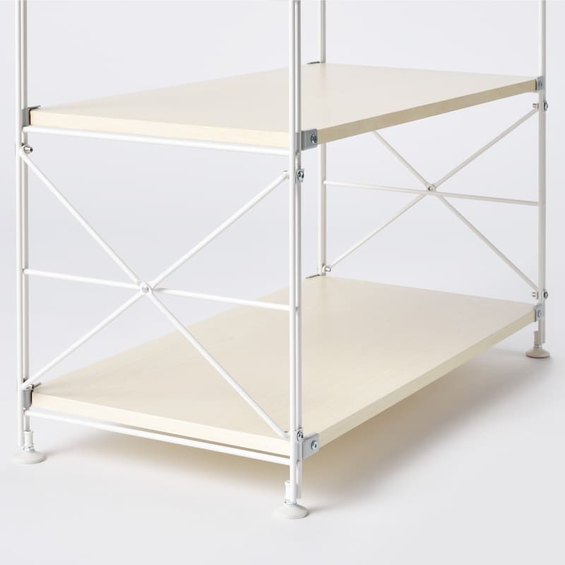 無印良品/MUJI スチールユニットシェルフ 幅84 ライトグレー追加棚x10 