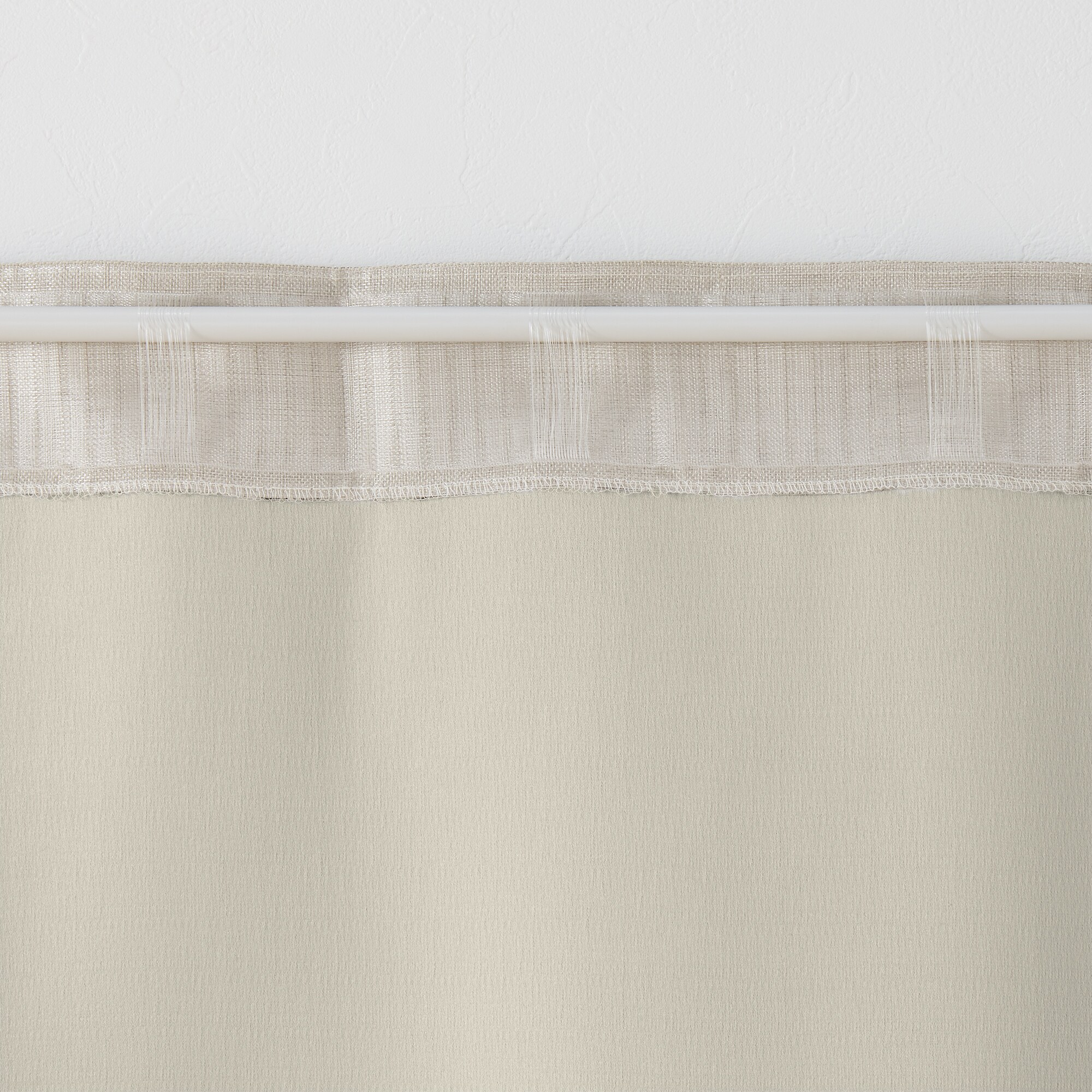 ポリエステルななこ織(防炎・遮光)プリーツカーテン/グレー ポリエステルななこ織（防炎・遮光）ノンプリーツカーテン