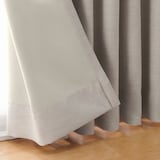 ポリエステルななこ織（防炎・遮光）プリーツカーテン２倍ヒダ／ベージュ