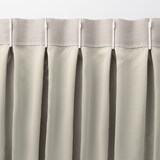 ポリエステルななこ織（防炎・遮光）プリーツカーテン２倍ヒダ／ベージュ