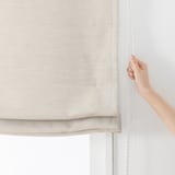 ポリエステルななこ織（防炎・遮光）プレーンシェード用生地／ベージュ