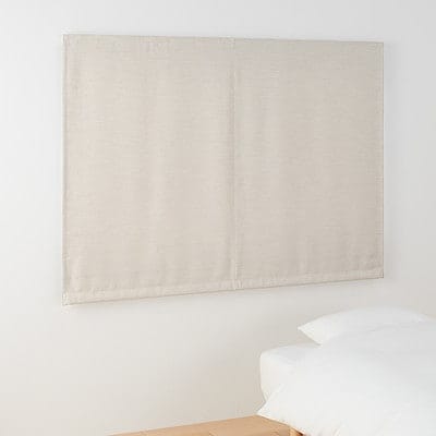 ポリエステルななこ織（防炎・遮光）プレーンシェード用生地／ベージュ