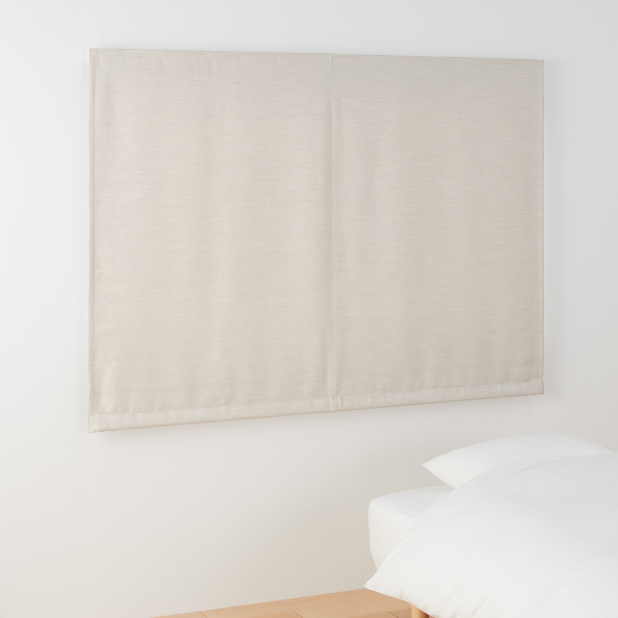 ポリエステルななこ織（防炎・遮光）プレーンシェード用生地／ベージュ