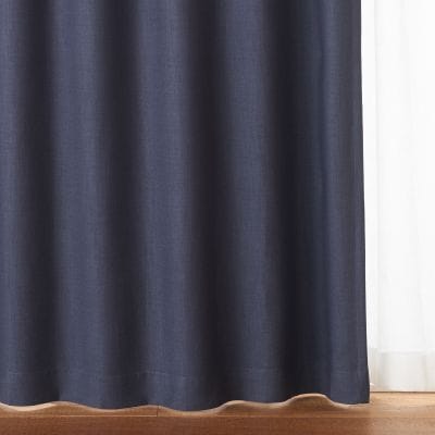 ポリエステルななこ織（防炎・遮光）プレーンシェード用生地／チャコール