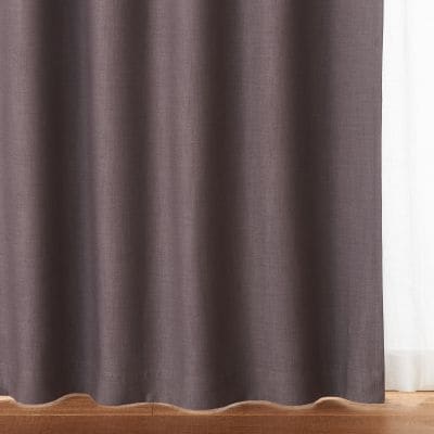 【遮光１級】ポリエステルななこ織（防炎・遮光）プリーツカーテン／ブラウン