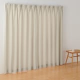 ポリエステルシェニールヘリンボーン（防炎）プリーツカーテン／アイボリー