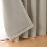 ポリエステルシェニールヘリンボーン（防炎）プリーツカーテン／遮光裏地付／アイボリ