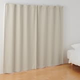 ポリエステルシェニールヘリンボーン（防炎）ノンプリーツカーテン／遮光裏地付／アイ