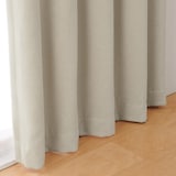 ポリエステルシェニールヘリンボーン（防炎）ノンプリーツカーテン／遮光裏地付／アイ