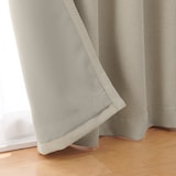 ポリエステルシェニールヘリンボーン（防炎）ノンプリーツカーテン／遮光裏地付／アイ