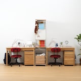 無垢材デスクキャビネット（引出２段）・オーク材